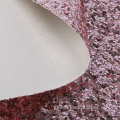 Glitter Pu Artificial Leather Pink Chunky Glitter Synthetic Leather Faux Leather Supplier